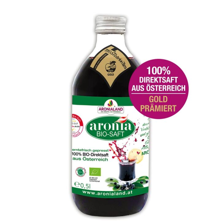 Bio Aroniasaft 0,5L GOLD-PRÄMIERT