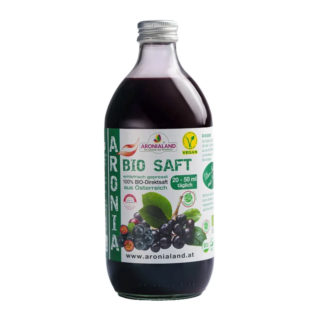 Succo di Aronia biologico 0,5L PREMIATO CON ORO